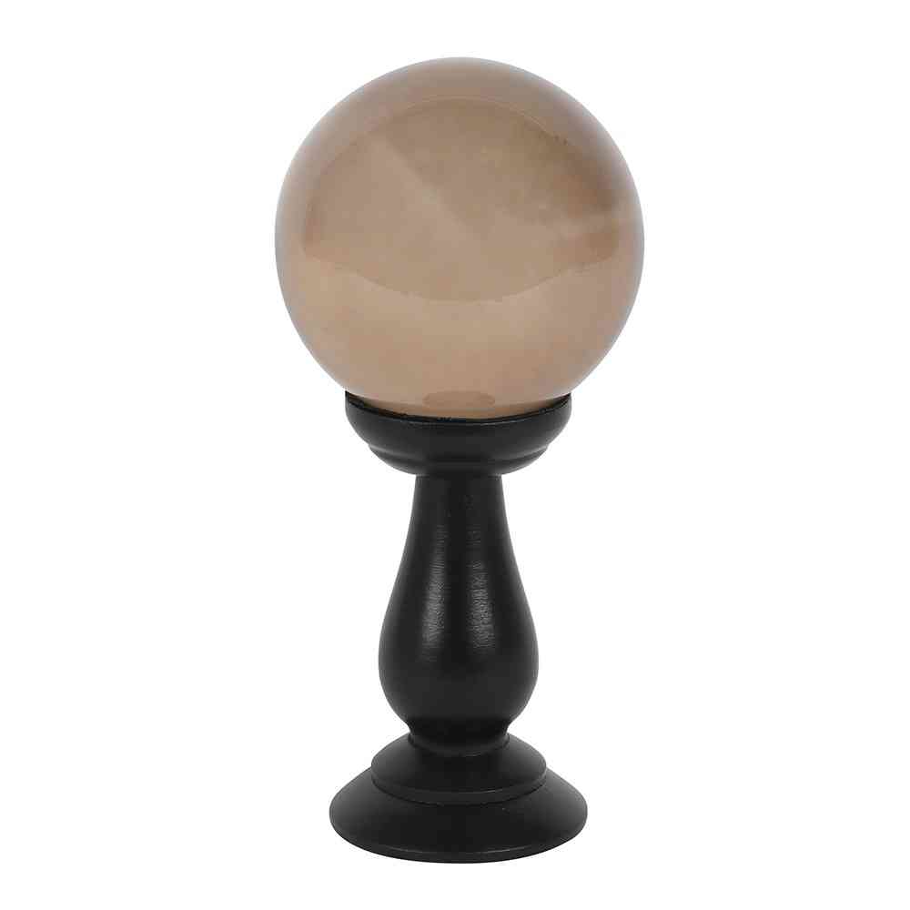 Something Different - Smoke Grey Small on Wooden Stand Crystal ball - Grey